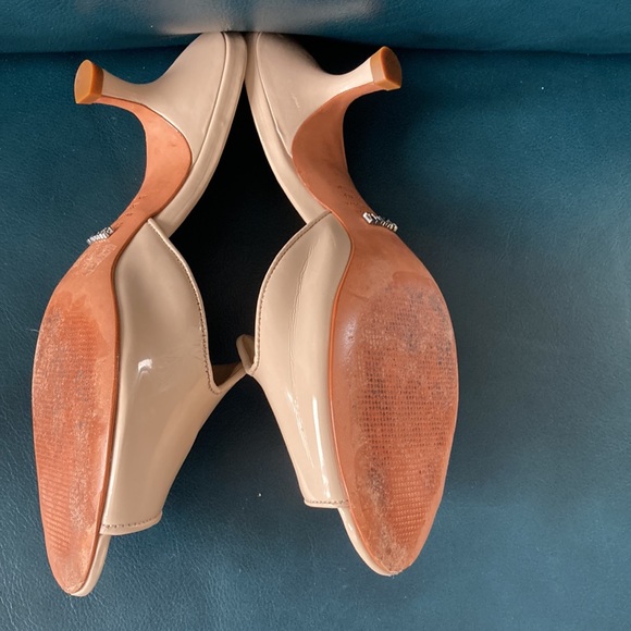 Schutz Kitten Heel Patent Peep-Toe Mule with Leather Insole & Outsole EU 40 - Picture 5 of 8